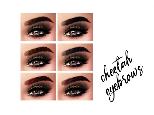 Alpha Cheetah Eyebrows by kenzarsims - The Sims 4 Custom Content