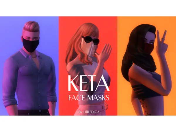 Maxis Match KETA Face Masks in 2 styles by simsfinds - The Sims 4 Custom Content