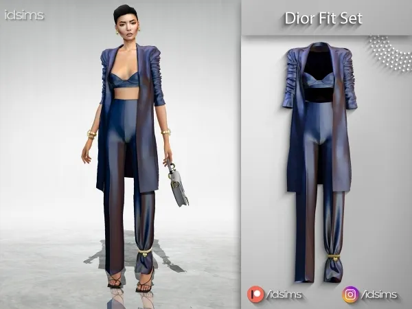 Alpha Dior Fit Set by polygoncouture - The Sims 4 custom content
