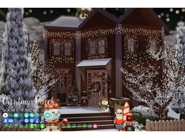Maxis Match Christmas Porch - The Sims 4 Custom Content
