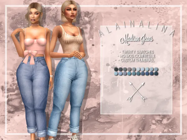 Maxis Match Madison Jeans by alainalina - The Sims 4 Custom Content