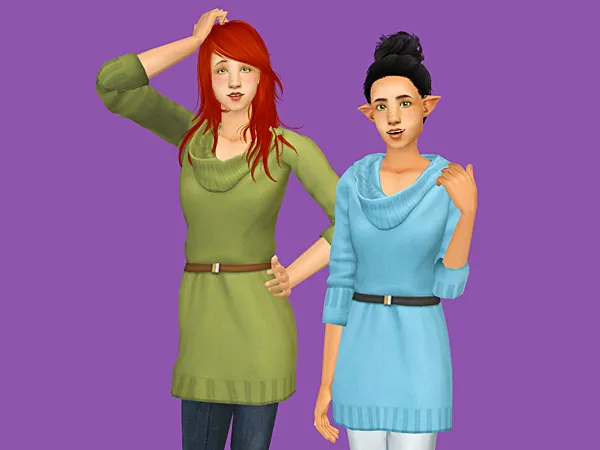4t2 EP06 Dress Sweater by simsfinds - The Sims 2 Custom Content