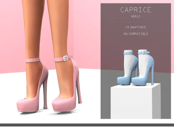 Mix Caprice Heels by luminescent - The Sims 4 Custom Content