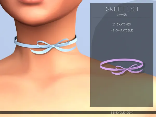 Alpha Sweetish Choker by luminescent - The Sims 4 Custom Content