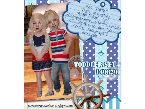 Toa Toddler Set by totoasims - The Sims 2 Custom Content