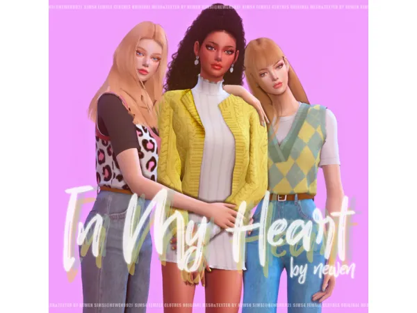 Alpha In my heart set [뉴엔] by new_en092 - The Sims 4 Custom Content