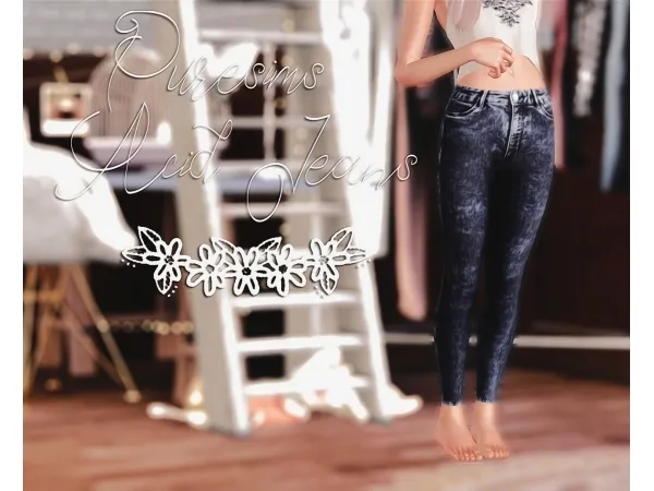 Cheriesun Puresims Acid Jeans by simsfinds - The Sims 3 Custom Content