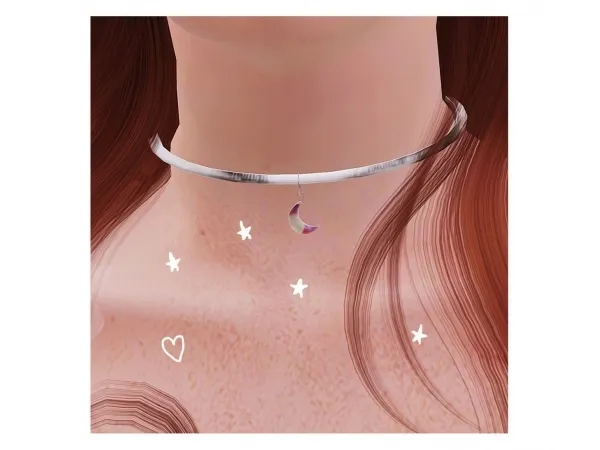 Cheriesun Moon Choker by simsfinds - The Sims 3 Custom Content