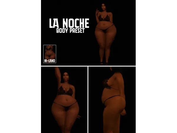Maxis Match LA NOCHE BODY PRESET land by hi - The Sims 4 Custom Content