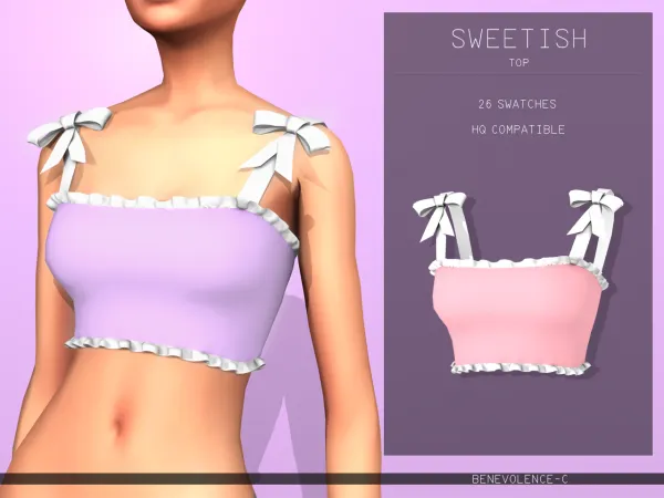 Alpha Sweetish Top by luminescent - The Sims 4 Custom Content