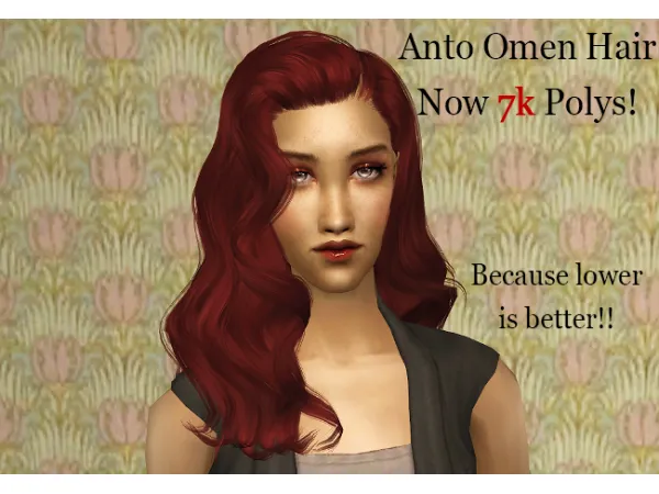 Puccamichi 4t2 Anto Omen Hair by simsfinds - The Sims 2 Custom Content