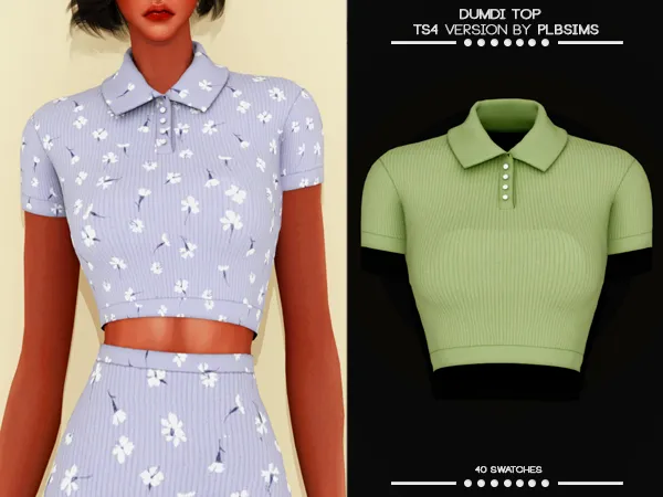 Alpha Dumdi Top by plbsims - The Sims 4 custom content