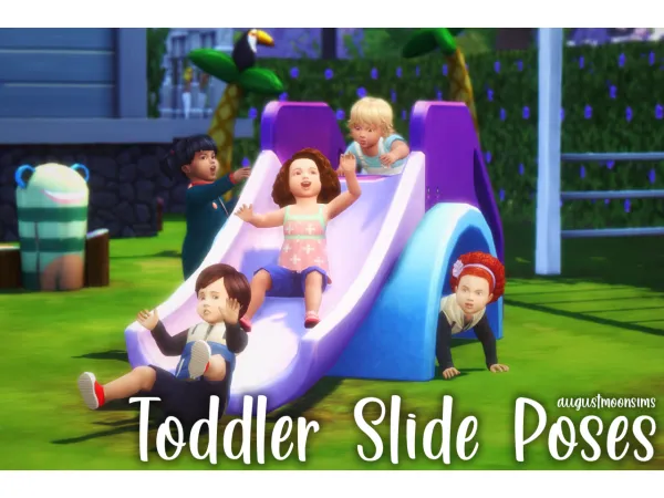 Maxis Match TODDLER SLIDE POSES by simsfinds - The Sims 4 Custom Content