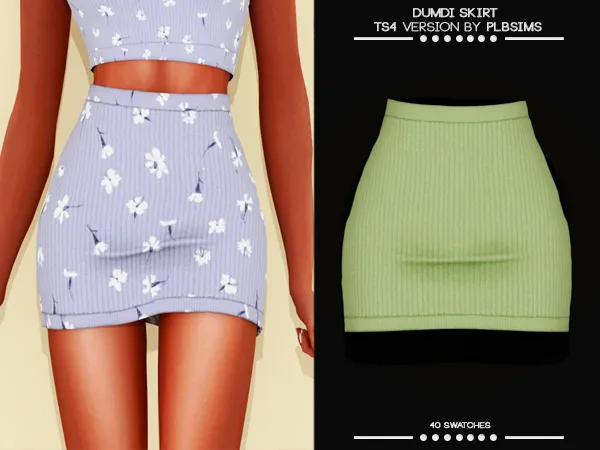 Alpha Dumdi Skirt by plbsims - The Sims 4 custom content