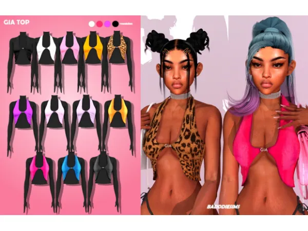 Alpha GIA TOP by simsfinds - The Sims 4 Custom Content