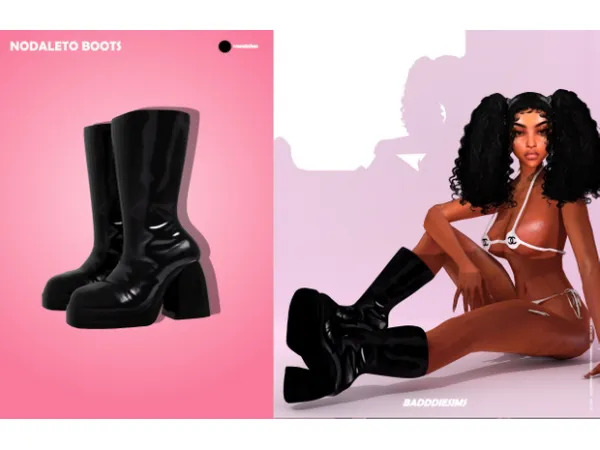 Alpha NODALETO HEELS by BADDDIESIMS - The Sims 4 Custom Content