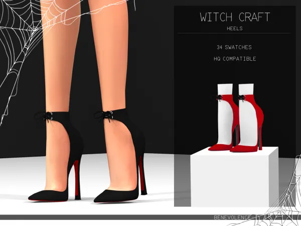 Alpha Witch Craft Heels by luminescent - The Sims 4 Custom Content
