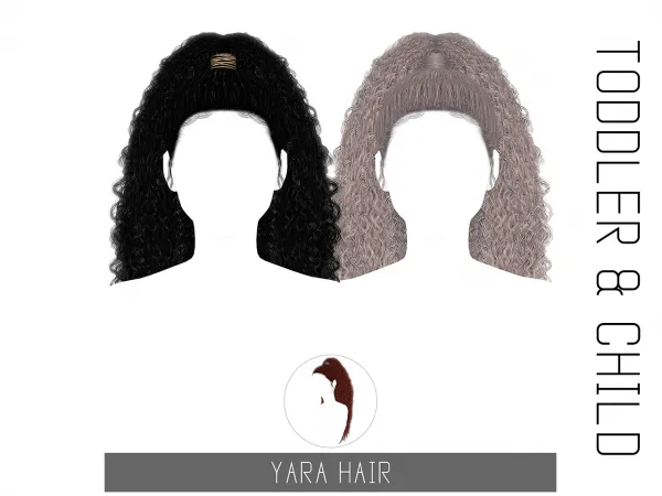 Alpha YARA HAIR TODDLER CHILD by simsfinds - The Sims 4 Custom Content
