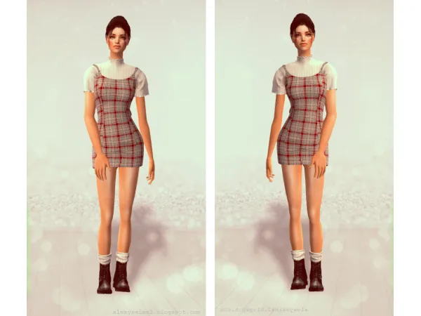 Gorilla Gorilla Gorilla BustierDressTurtleneck 4t2 by simsfinds - The Sims 2 Custom Content