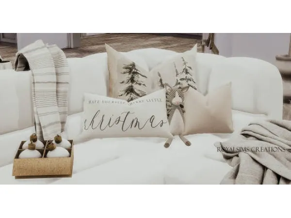 Alpha ADVENT CALENDAR DAY 3 Christmas pillows set - The Sims 4 Custom Content