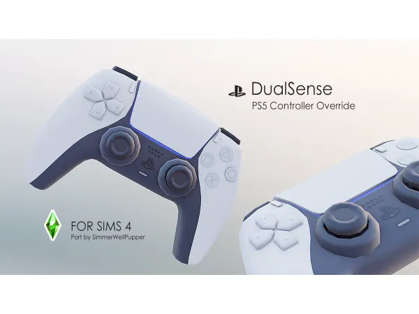 Maxis Match PS5 DualSense Controller Override (Functional) by simsfinds - The Sims 4 Custom Content