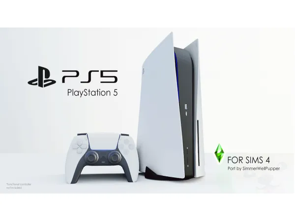Maxis Match Sony PS5 Set (Functional) by simsfinds - The Sims 4 Custom Content