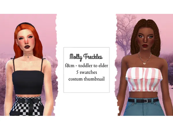 Maxis Match Advent Calendar Day 04 Molly Freckles Simmer by NekoChan - The Sims 4 Custom Content