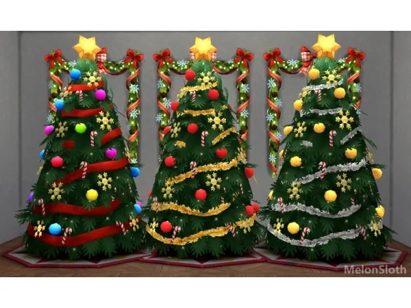 Maxis Match MelonSloths Christmas calendar Day 4 Grander christmas tree by simsfinds - The Sims 4 Custom Content