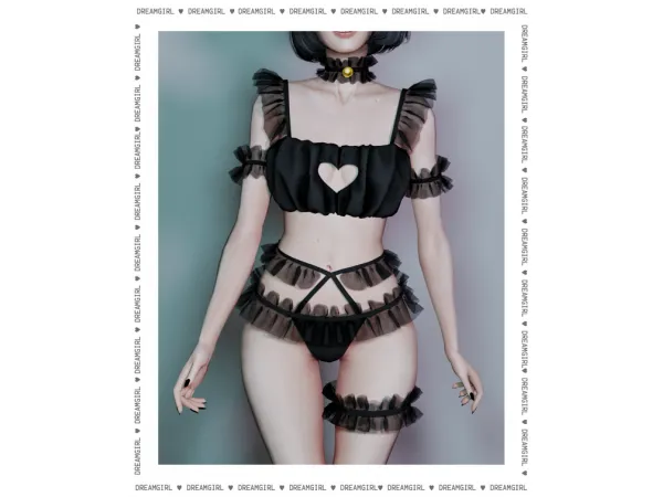 Alpha h e a r t l i n g e r i e by simsfinds - The Sims 4 Custom Content