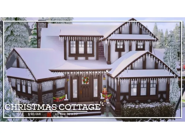 Maxis Match CHRISTMAS COTTAGE - The Sims 4 Custom Content