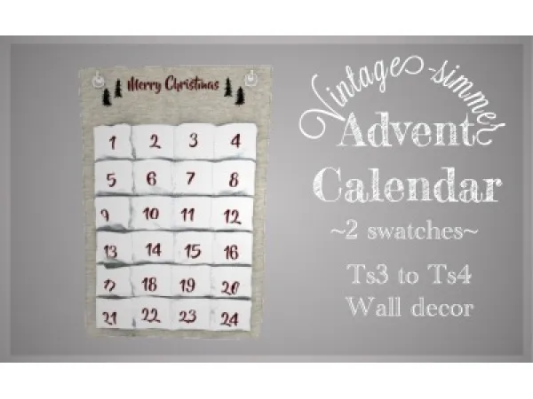 Alpha Advent Calendars - The Sims 4 Custom Content