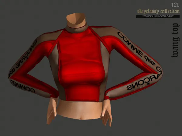 Alpha SC121 WANG TOP - The Sims 4 Custom Content