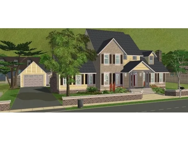 A Traditional Style Home by simsfinds - The Sims 2 Custom Content