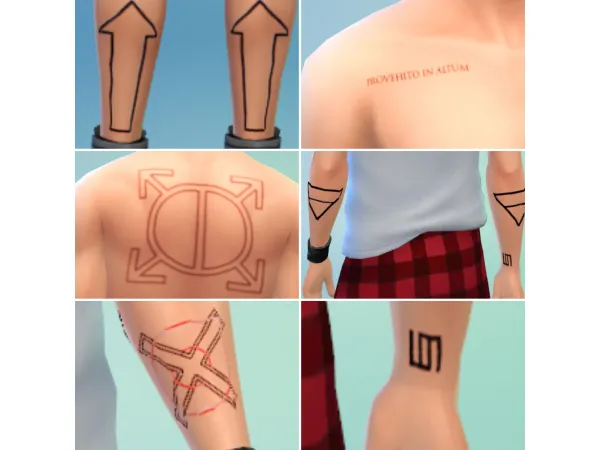 Mix Jared Leto's Tattoos by simsfinds - The Sims 4 Custom Content
