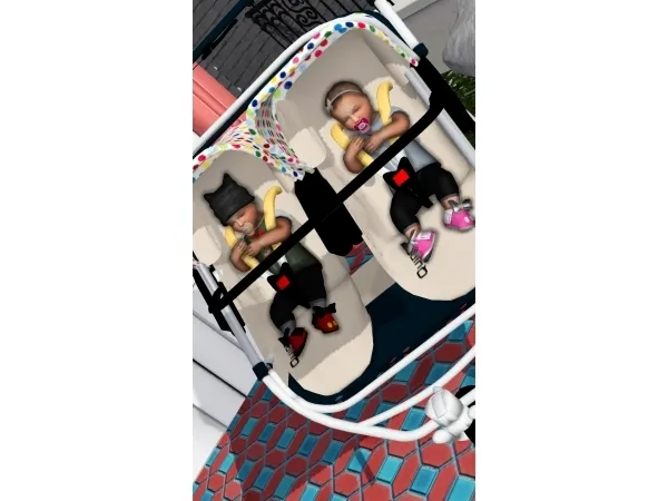 [Scarlett Bulckowisk] Twins Stroller Poses by simsfinds - The Sims 3 Custom Content