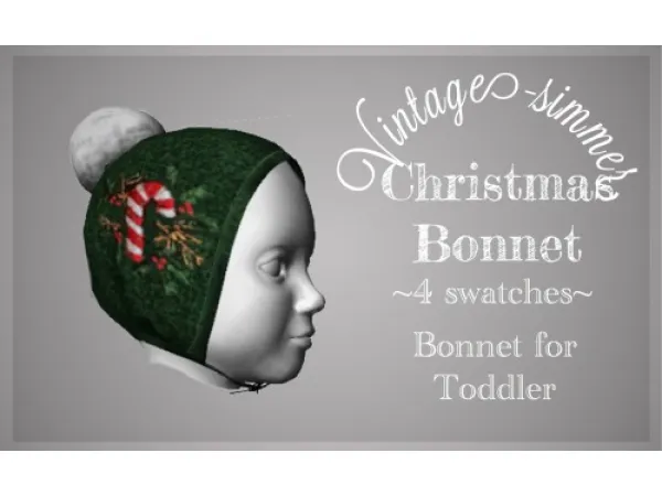 Alpha Christmas Bonnet - The Sims 4 Custom Content