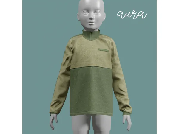 Alpha Aura top by amelylina - The Sims 4 Custom Content