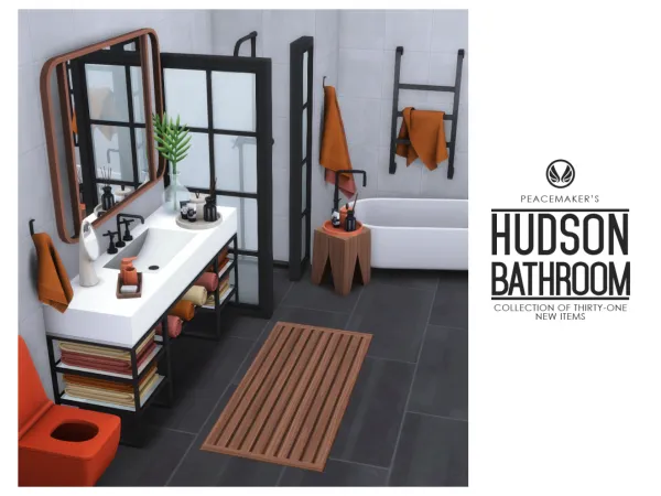 Maxis Match Hudson Bathroom - The Sims 4 Custom Content