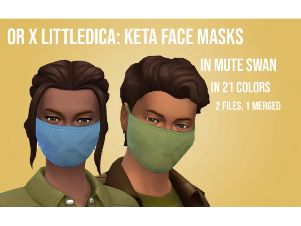 Maxis Match KETA Face Masks recolors - The Sims 4 Custom Content