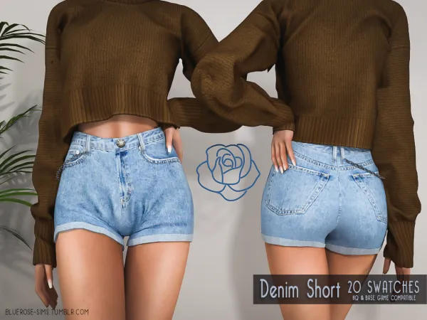 Alpha Denim Short BRsims - The Sims 4 Custom Content