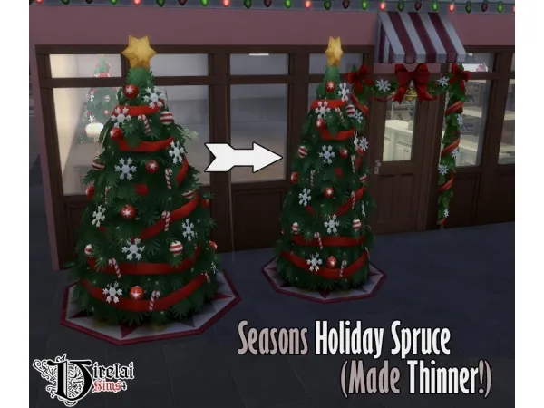 Maxis Match Thin Seasons Holiday Spruce - The Sims 4 Custom Content