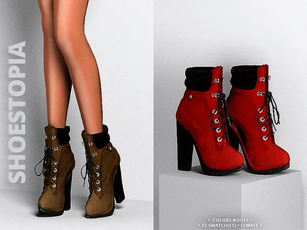 Alpha shoestopia colors boots by shoestopia - The Sims 4 Custom Content