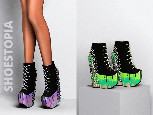 Alpha shoestopia freak boots by shoestopia - The Sims 4 Custom Content