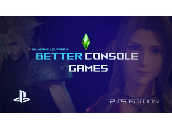 Maxis Match Better Console Games PS5 EDITION by simsfinds - The Sims 4 Custom Content