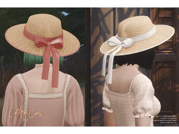Maxis Match Cottage Core Hat01 by serenity-cc - The Sims 4 Custom Content