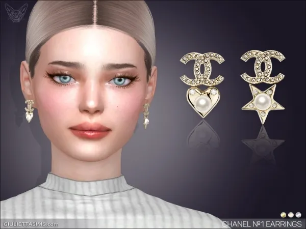 Alpha Designer Earrings 1 by giuliettasims - The Sims 4 Custom Content