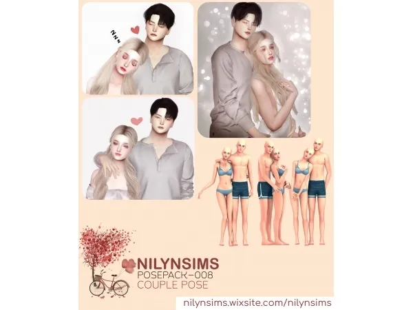 Maxis Match NILYN POSEPACK 008 COUPLE POSE - The Sims 4 Custom Content