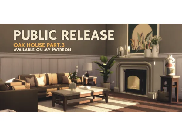 Maxis Match OAK HOUSE part3 by simsfinds - The Sims 4 Custom Content