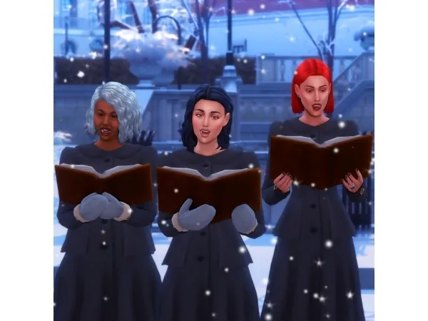 Maxis Match Carolling Pose Pack - The Sims 4 Custom Content