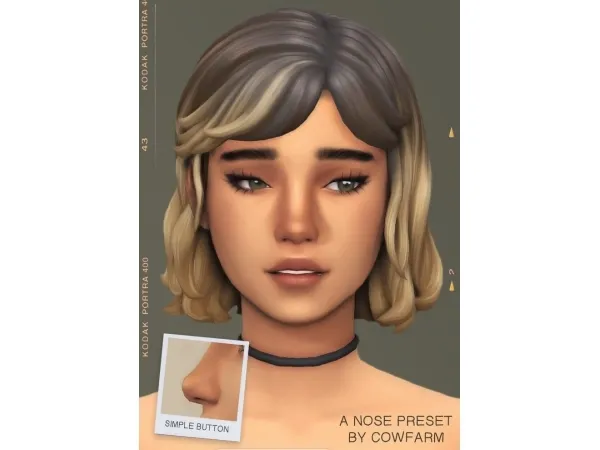 Maxis Match SIMPLE BUTTON a preset base for a cute lil tiny nose by simsfinds - The Sims 4 Custom Content